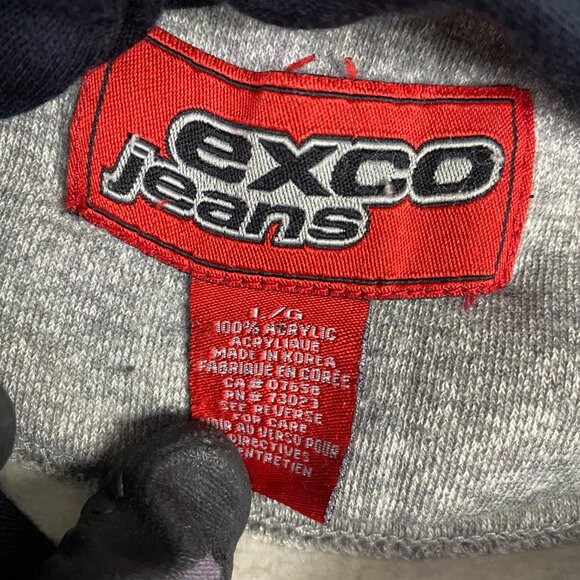 Vintage Y2K 90s Exco Jeans Scorpion Hoodie Men's Large Gray - Picture 2 of 16